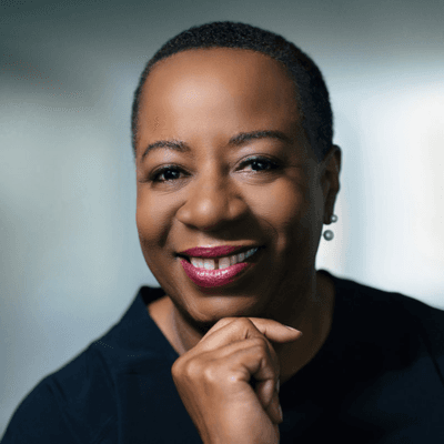 Headshot of Angela F. Williams, Immediate Past President & CEO, Special Advisor, United Way Worldwide, in a black top.
