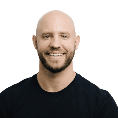 Headshot of Mitch Stein, head of strategy at Chariot, in a black shirt.