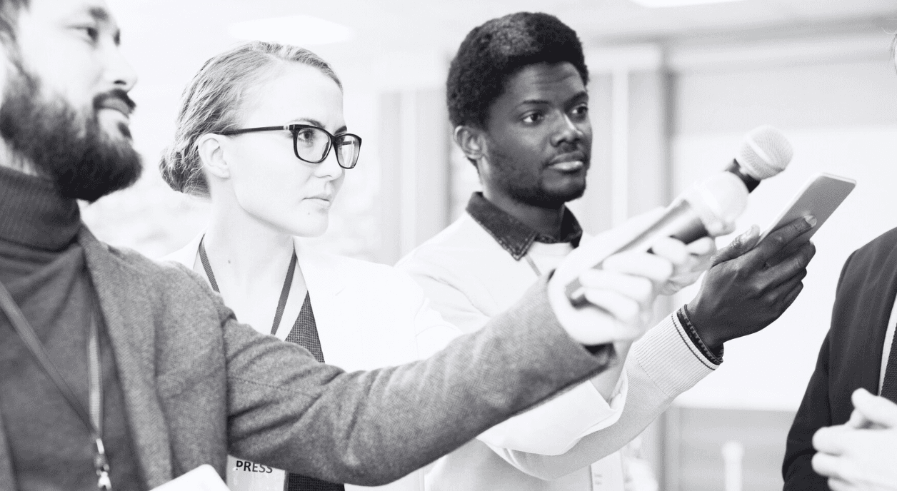 Nonprofit news reporters in an interview.