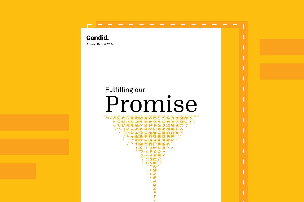 Candid's annual report cover page.
