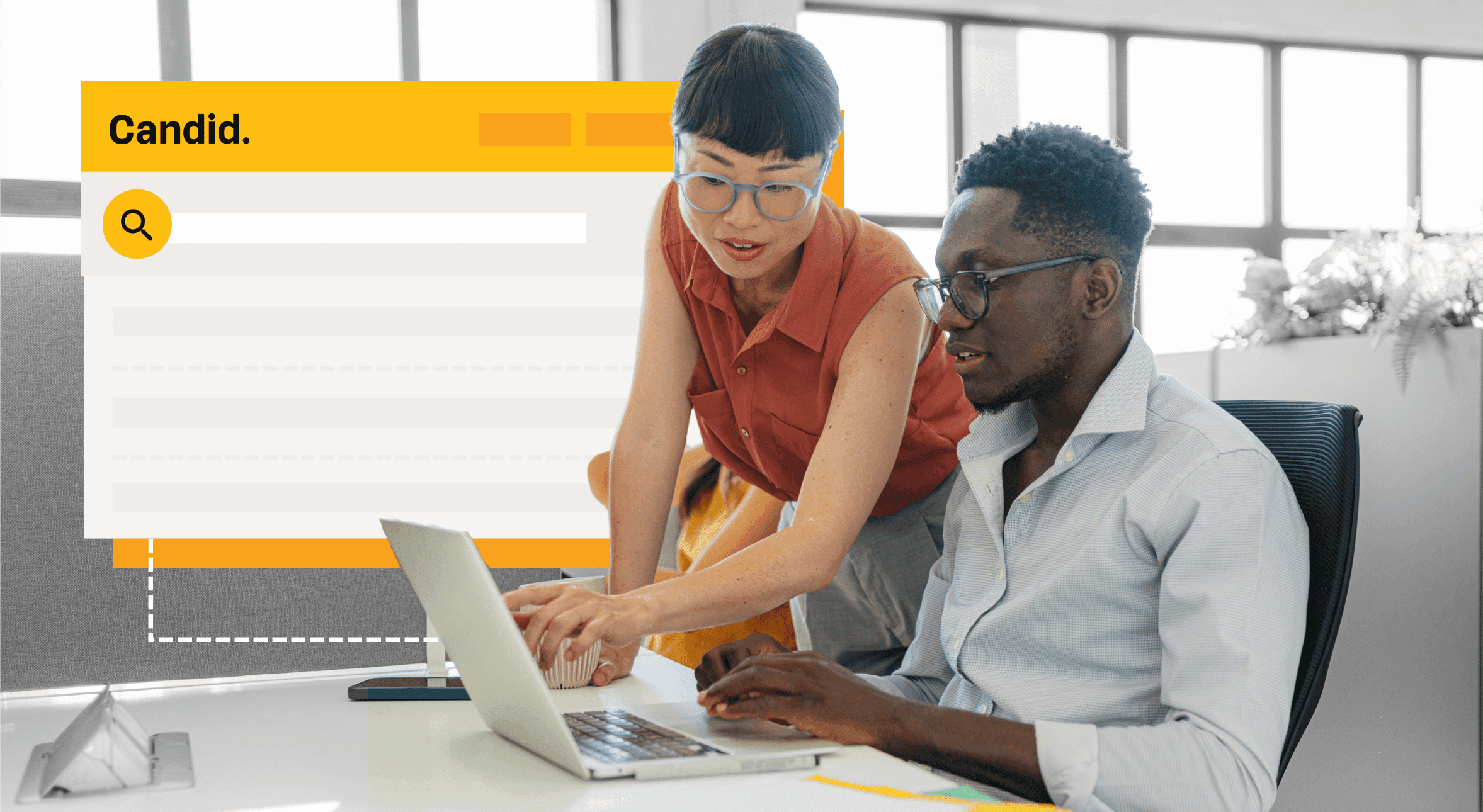 Nonprofit colleagues using Candid's tools.