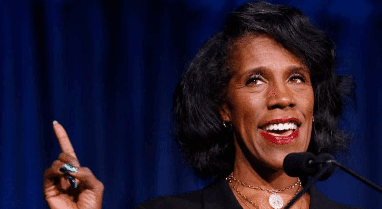 Teresa speaking at the New Hampshire Women's Foundation annual luncheon.
