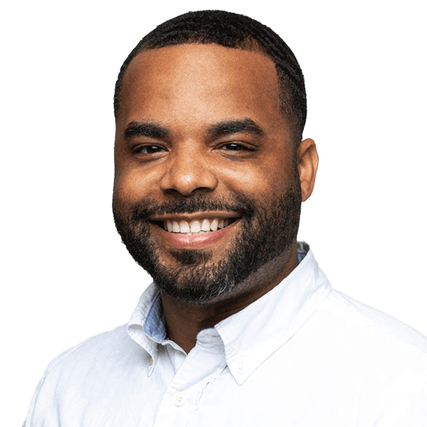 Headshot of Lakai Newman,Candid's media relations manager, in a white shirt.