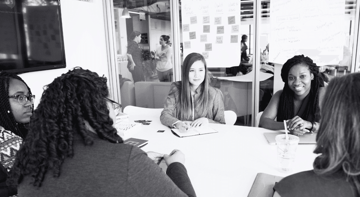 A group of women in an office.
