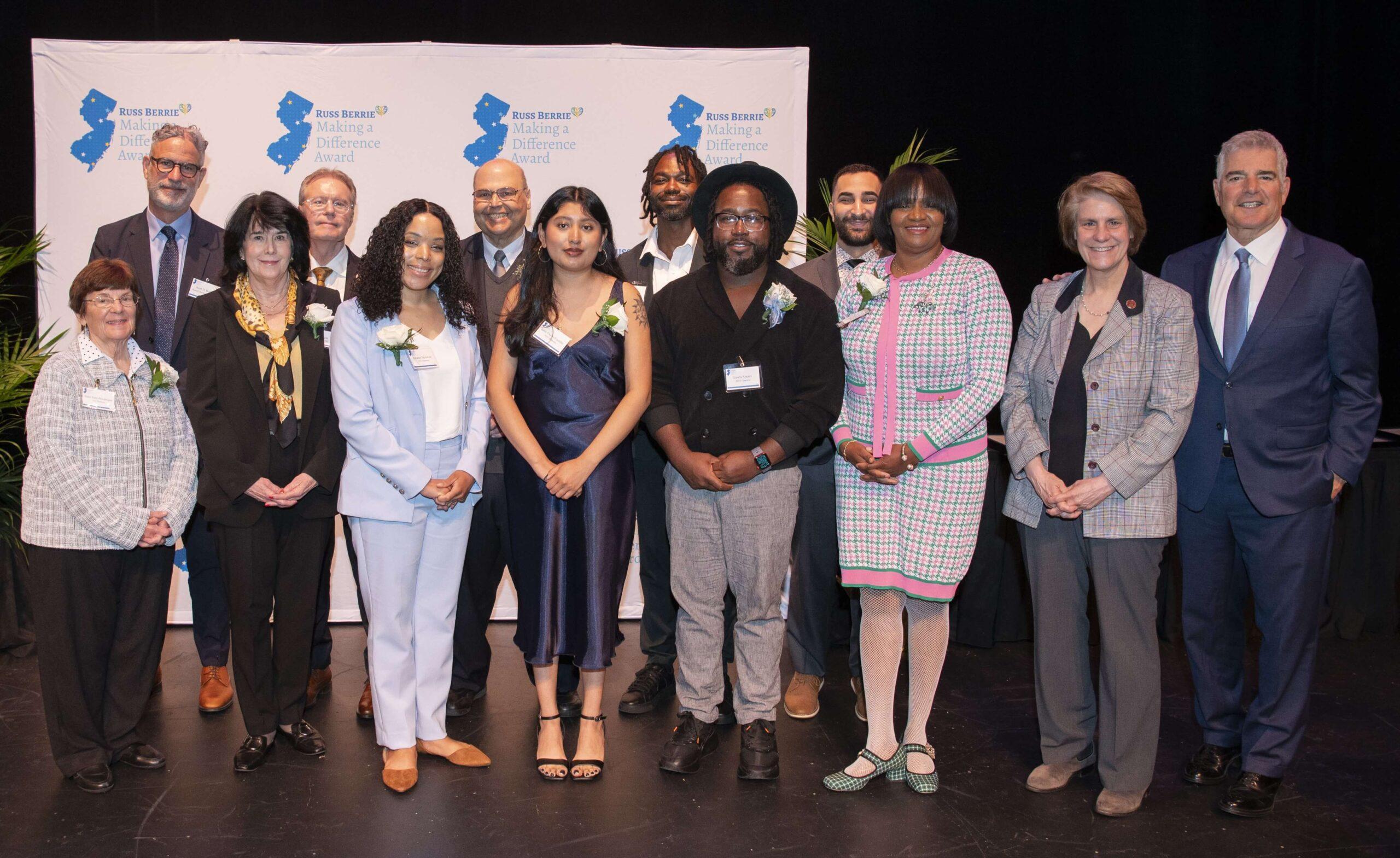 Group of people at the Russ Berrie Awards, taken at Ramapo College in Mahwah, NJ.