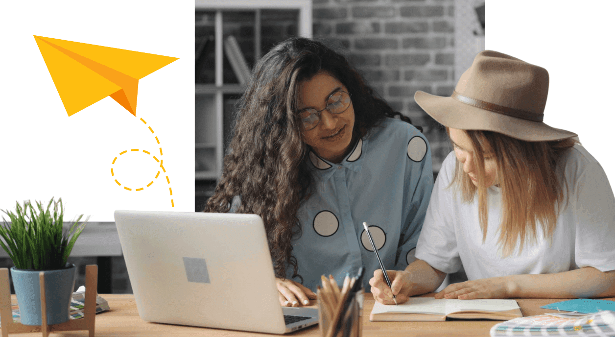 Nonprofit workers sending a funding request.