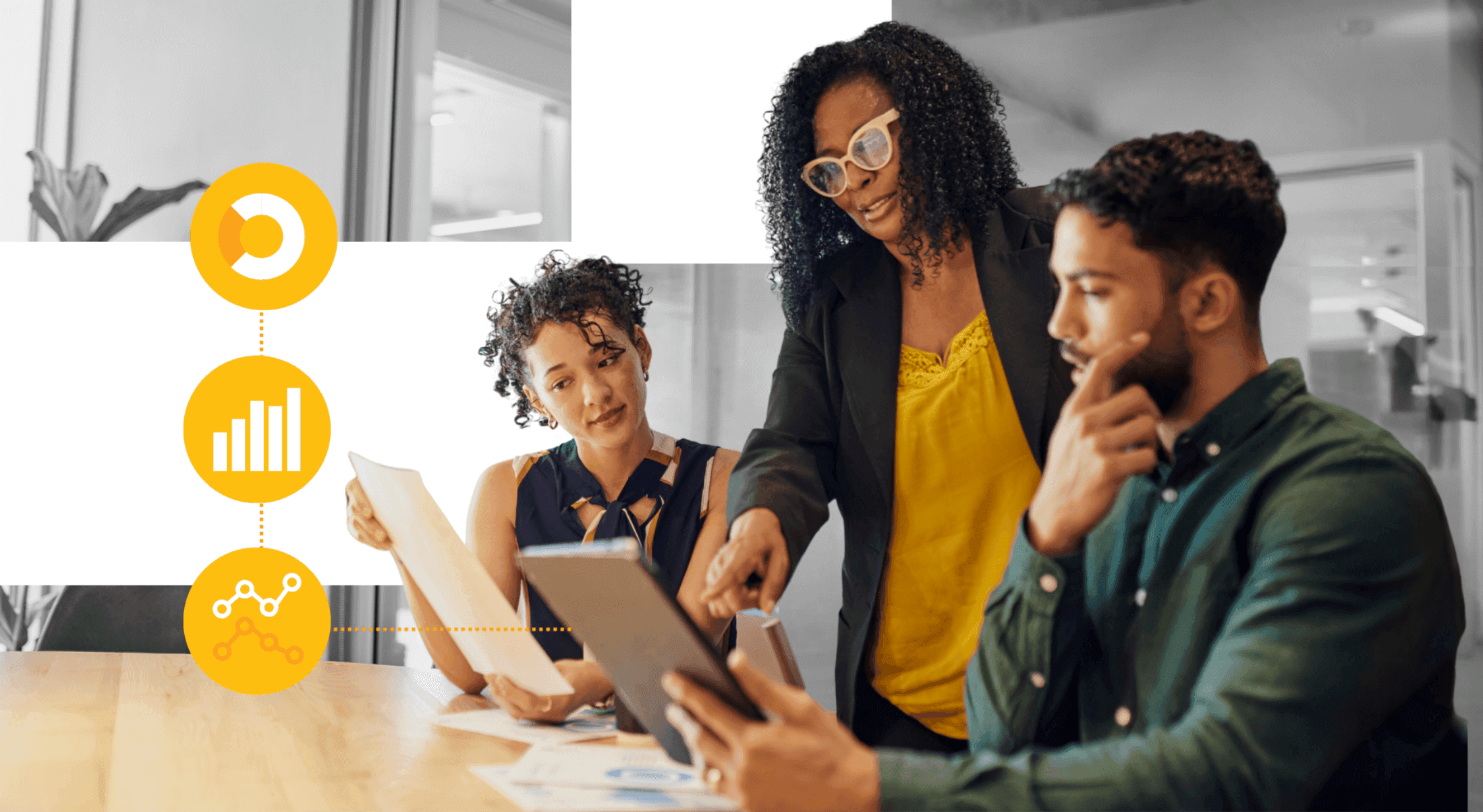 Nonprofit colleagues using AI for their work.