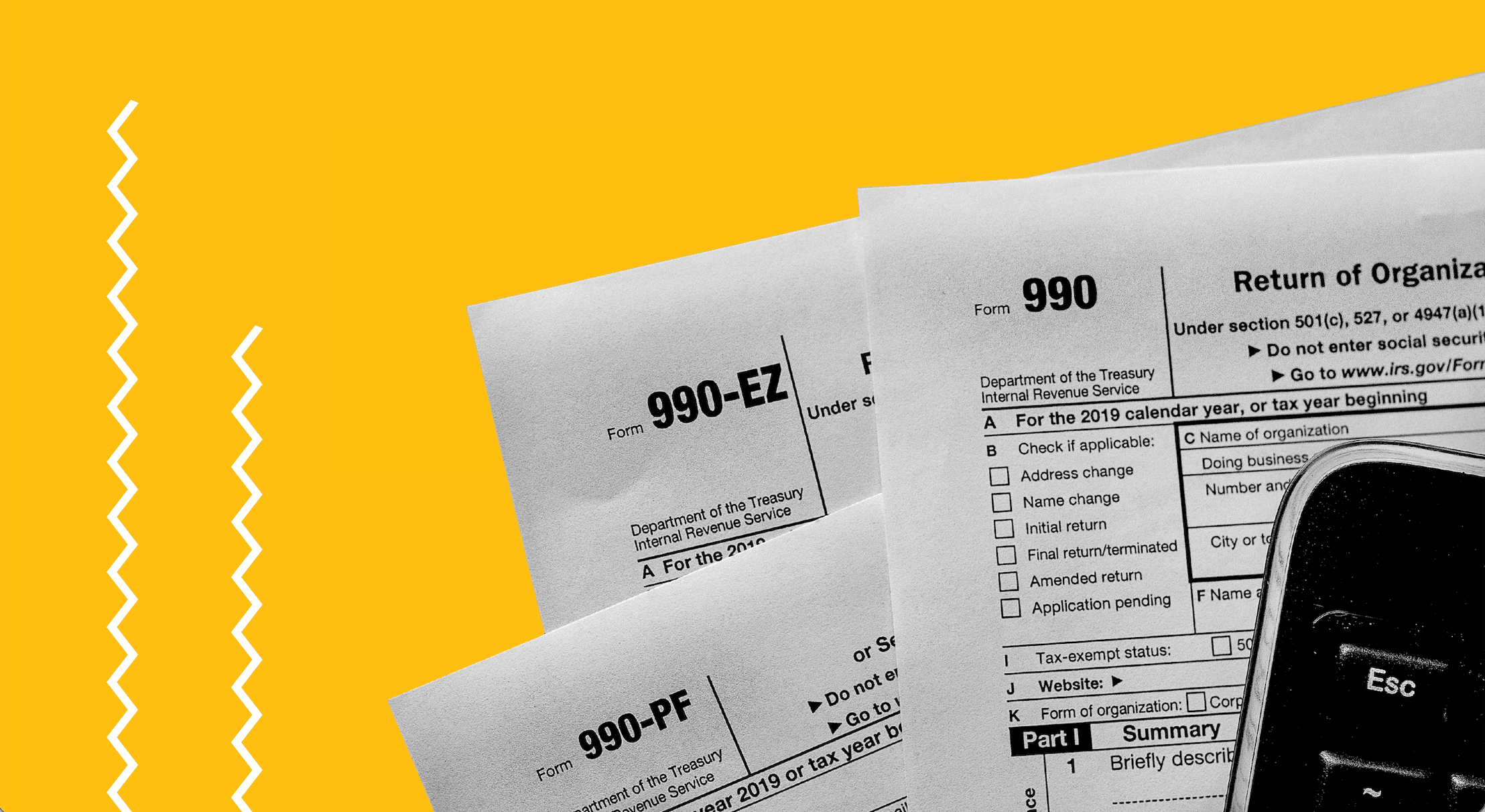 Different types of Forms 990.